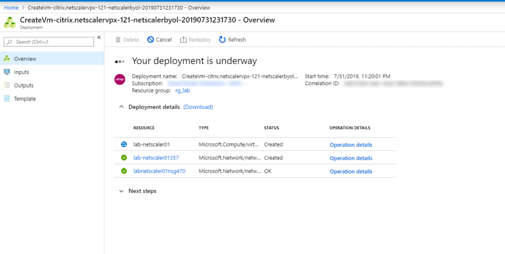 Deploy Citrix ADC 12.1 on Microsoft Azure