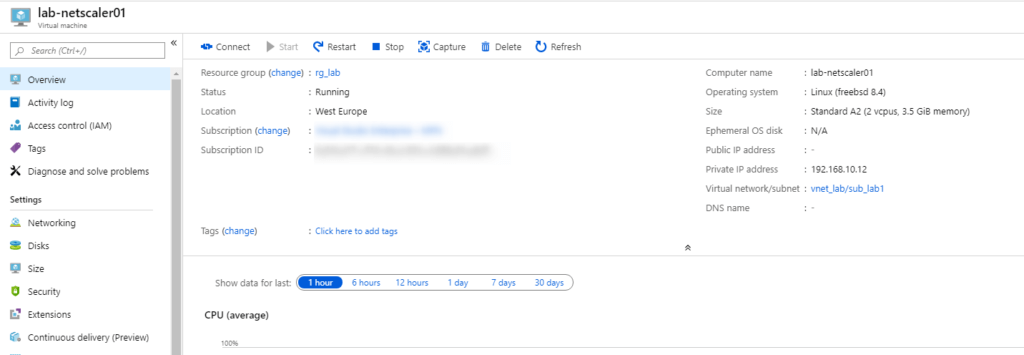 Deploy Citrix ADC 12.1 on Microsoft Azure