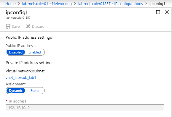 Deploy Citrix ADC 12.1 on Microsoft Azure