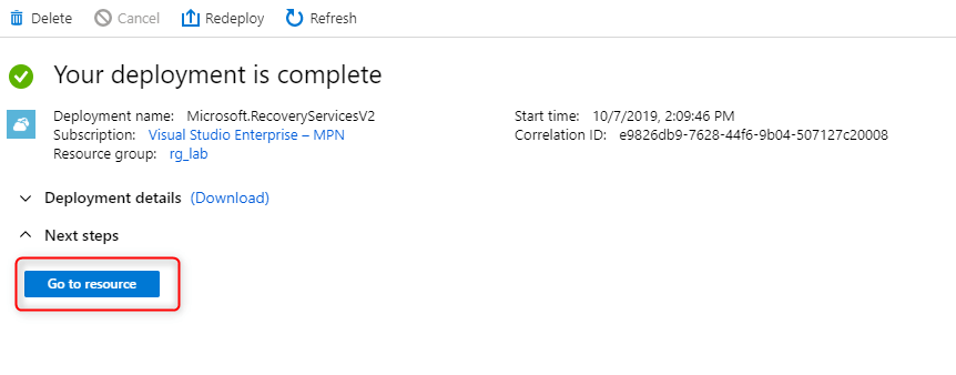 Configure Microsoft Azure Backup for VMs
